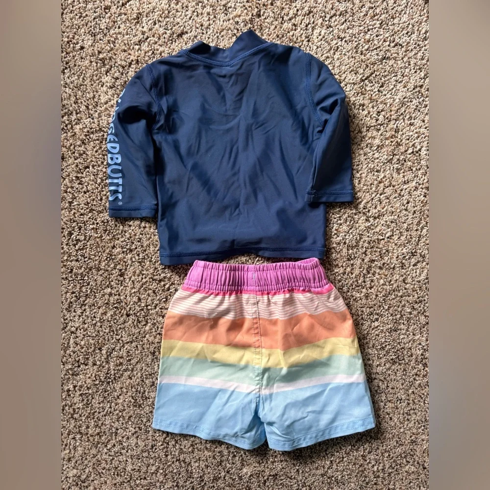 RuffleButts Swim Trunks Set - Picture 4 of 4